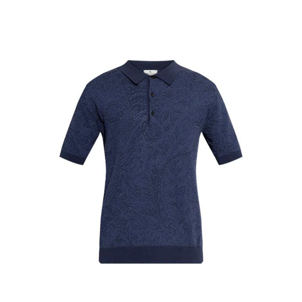 Etro Men Paisley Button-Up Polo